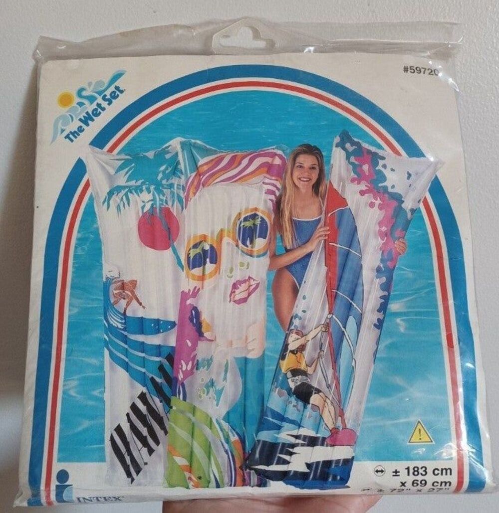 Vintage y2k Intex The Wet Set Inflatable Pool Air Mat Float 72” x 27" BRAND NEW